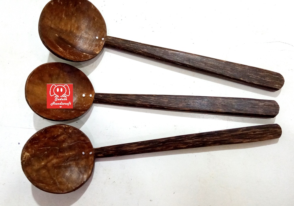 Kitul wooden Coconut shell Spoons 3 & Spoon